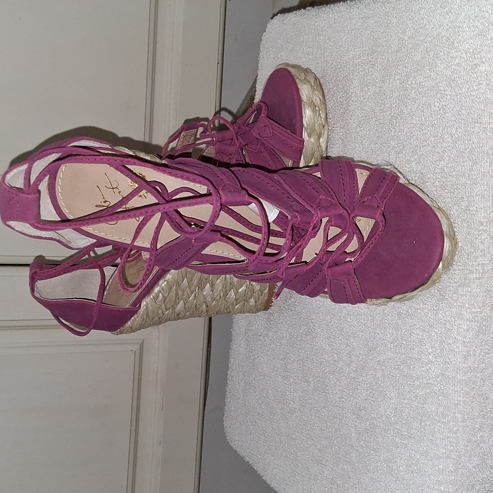 Women's New Pink Wedge Sandals